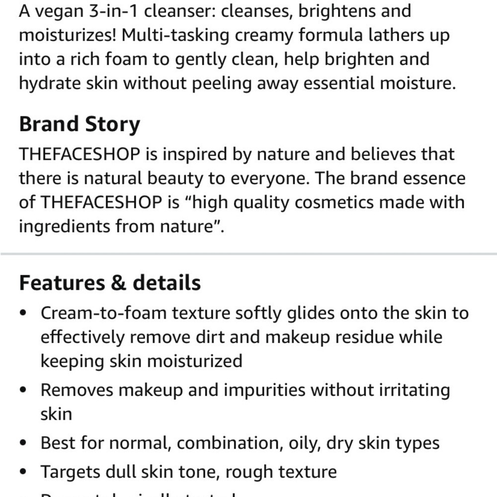 The Face Shop Korean Rice Water Bright Foaming Cleanser - Picture 4 of 6